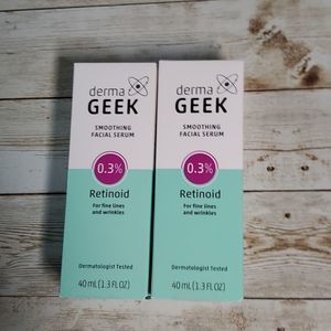 NEW NWT 2 Dermageek Smoothing Facial Serum Retinoid 0.3% For Fine Lines Wrinkles